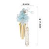 2-piece hair accessory set: Flower and butterfly design. Stylish U-pin hair ornament for Japanese clothing (kimono, yukata, hakama). Cute and perfect