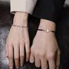 New Maple Leaf Couple Bracelet for Boys and Girls, Double-layer Niche Design, Couple Black Woven Hand Rope