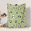 1pc Panda Pattern Blanket, Lightweight Flannel Blanket for Sofa, Bed, Travel, Camping, Living Room, Office,019