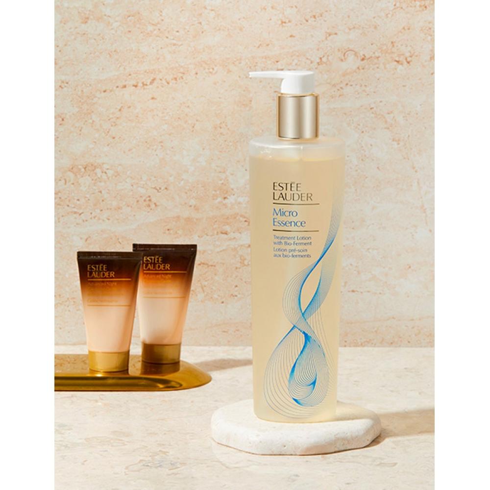 

ST. Lauder Micro Essence Treatment Lotion большой объем 400 мл + коричневая бутылка желеобразная пена 30 мл 2 шт подарок