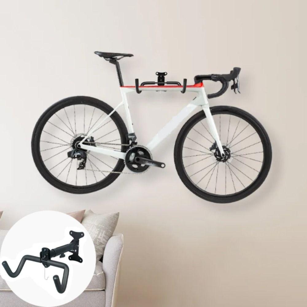 Foldable Design Wall Beam Bike Rack Space Saving Wall Mounted Bicycle Rack  Road Bicycle Storage