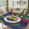 Fenerbahçe FC Design Crystal Velvet Rug Soft Decorative Mat for Bedroom Entrance