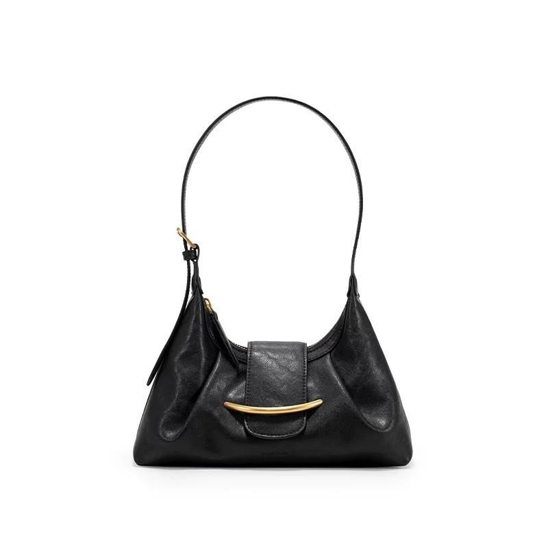 IELGY Ladies Underarm Bag Black Simple Commuter Casual