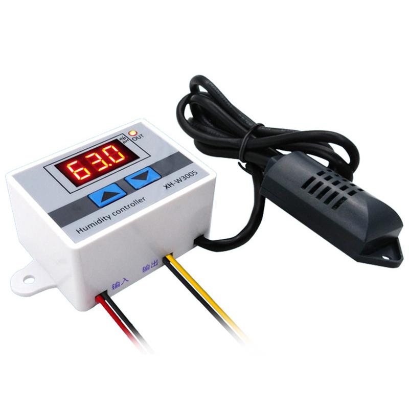 XH-W3005 Digital Humidity Controller 12V 24V 220V 10A Intelligent Hygrostat Switch with 1M Waterproof NTC Probe