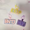 Letter MBTI Key Chain Korean Style 16 Type Personality Key Chain Non-woven Pendant  Decoration
