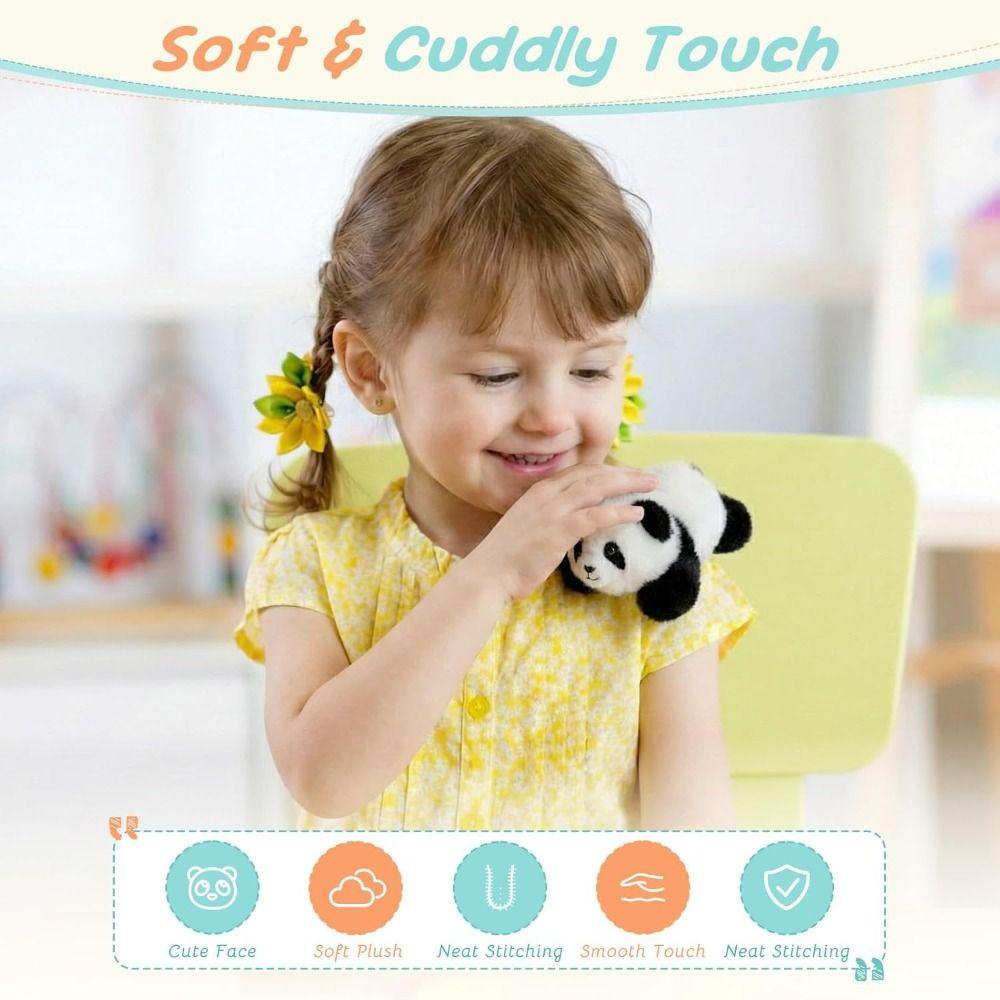 Soft Mini Panda Stuffed Animal Doll Panda Pattern Panda Shoulder Plush New Design Plushies Gift
