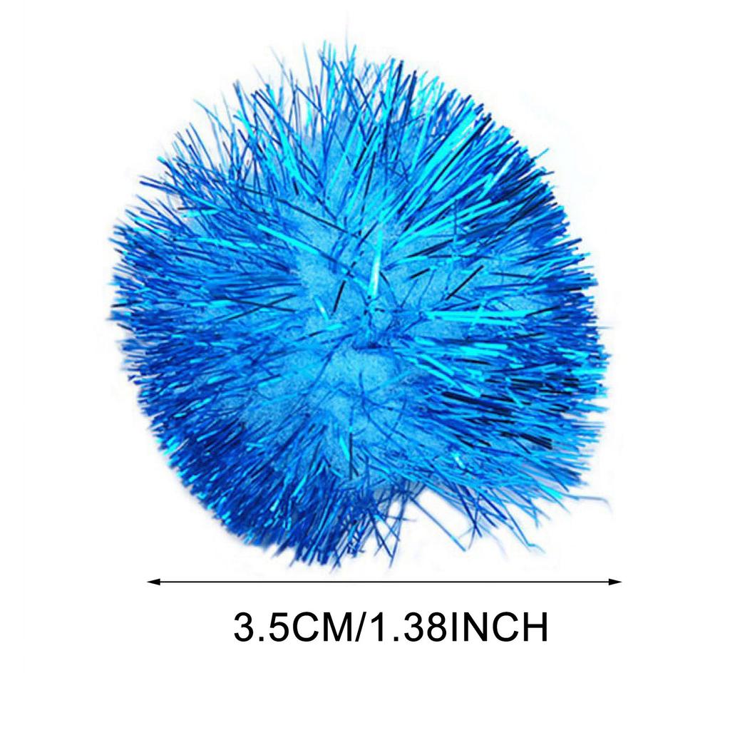 Cat Toys Interactive Ball Training Toy Pet Kitten Sound Ring Paper Playing Ball Cat Accessories Glitter Pompom Fluffy Cat Toys