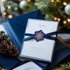 1set Wax Seal Envelope Gift Seal with Yellow Sandalwood Snowflake 89~90mm