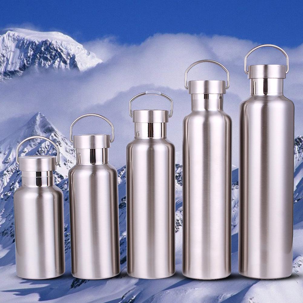 Stainless Steel Vacuum Thermal Insulated Bottle Outdoor Portable Large Capacity Sports Kettle