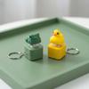 Funny Croaking Frog Duck Keychain Rechargeable Keyboard Fidget Clicker Sound Keyring With LED Light For Stress Relief