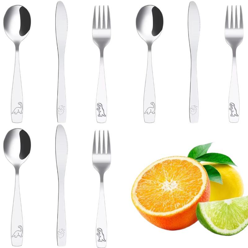 Kids Silverware Set Stainless Steel Kids Fork Spoon And Cutter Set Tableware Funny Bear Flatware Set For Children Toddler