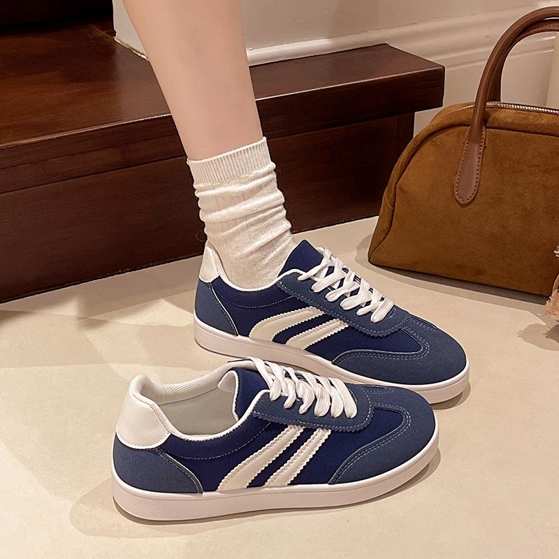 

Shoes Woman Trend Casual Sneakers Comfortable Lace Up Flats Tennis Shoe Breathable Walking Jogging Shoe 35 синий