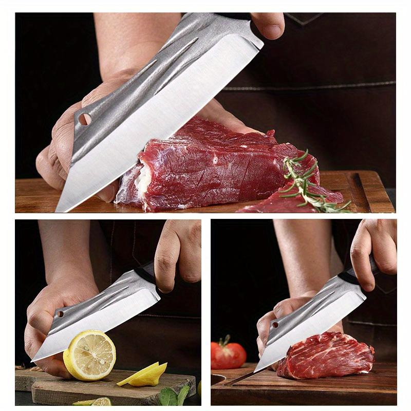 2Pcs Kitchen Chef Knife Set Stainless Steel Utility Knife Boning Knife Cooking Knife Fish Slicing Cutting Knife Outdoor Survival