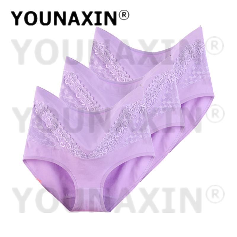 3 Pieces Plus Size Briefs Women's Lingerie Cotton Undies Underwear Breathable Panties Underpants L XL 2XL 3XL 4XL Fit 40-100kg