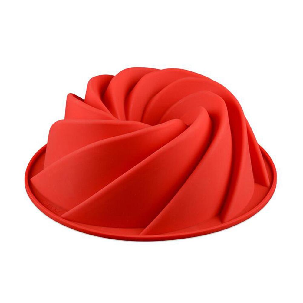 

9-дюймова спіральна форма з харчового силікону для торта, хліба, випічки, інструменти для пекарні red #1
