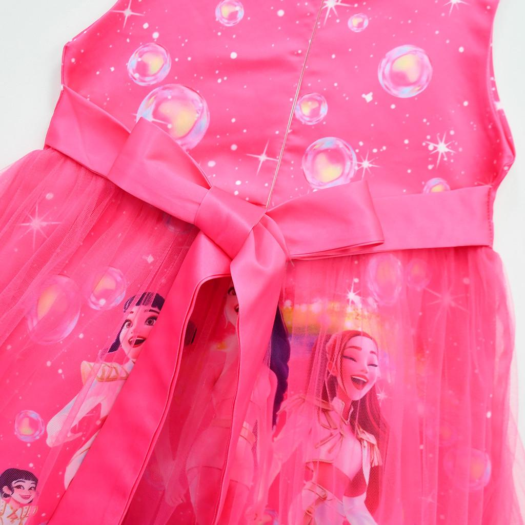 82994 Kid Girls Kpop Demon Hunters Rumi Zoey Mira Mesh Dress