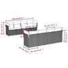 VidaXL Garden Lounge Set with Cushions 9 Pcs, Patio Sofas, Furniture Set, Outdoor Terrace Furniture, Grey 3255858