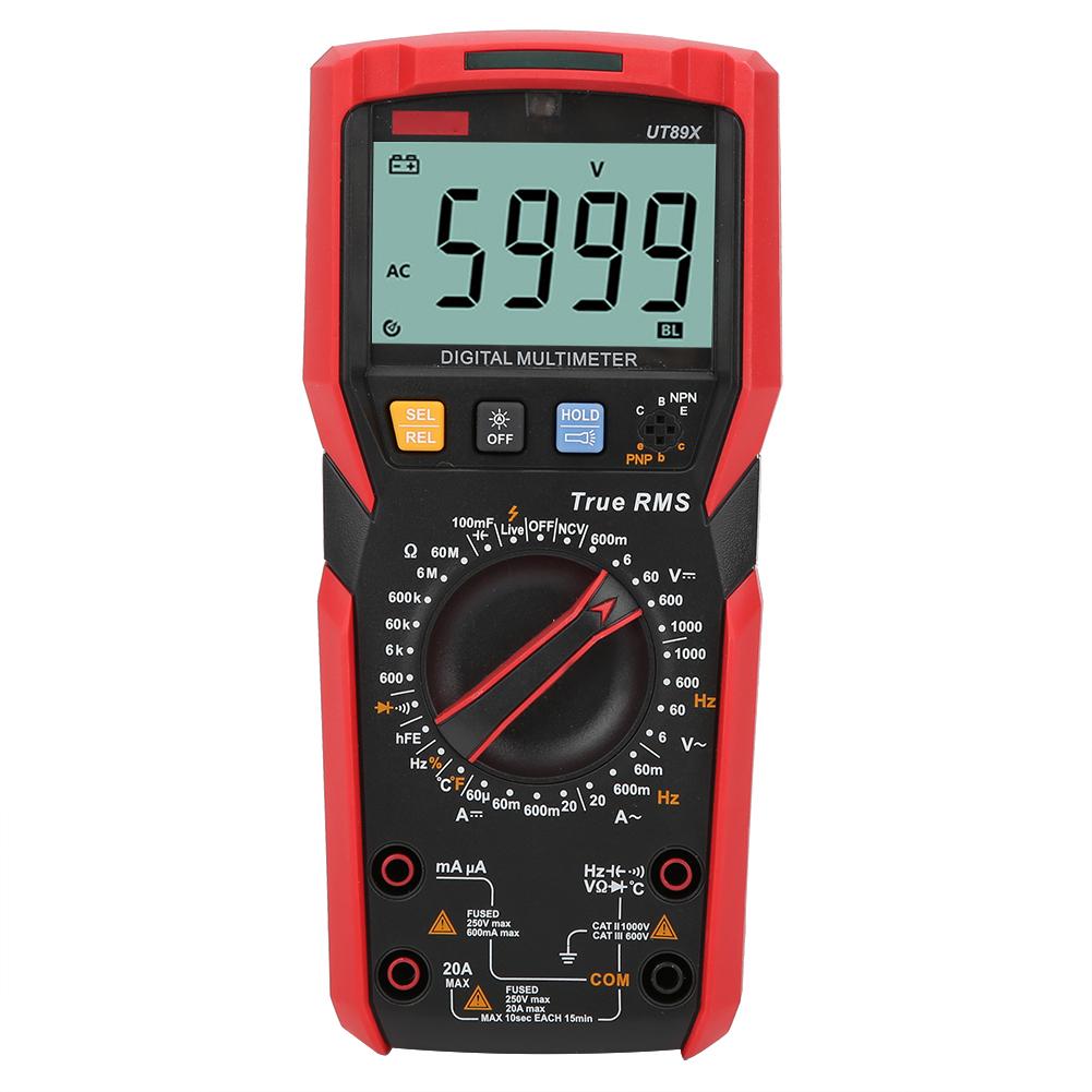 UT89X Digital Multimeter AC DC Voltage Current Resistance Capacitance NCV Tester Meter