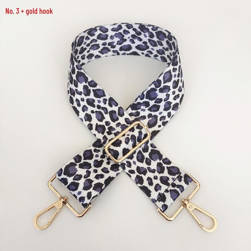Colorful Leopard Print Adjustable Shoulder Strap - 5CM Wide, Single Shoulder, Crossbody.