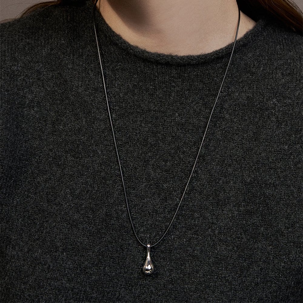 Bottle Pendant Leather Necklace