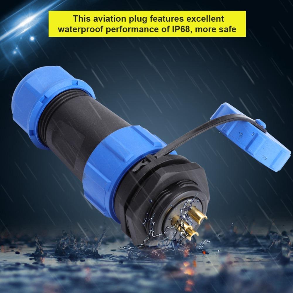 2/3/4/5/9/12 Pin Waterproof Aviation Connector SP21 Panel Mount Connector  LED Power Cable