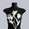 3D Fabric Flower Appliques Handmade Clothing Accessories Sweater Dress Sewing on Flower for Crafting Formal Costume