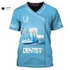 Fashion Men's T-Shirt 3D Print Short Sleeve T-Shirt Dentist Work Clothes Summer Casual Oversized T-Shirt Men's Dentist Clothing