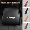 2Pcs Leather Car Seat Headrest Protective Covers Automotive Interior Accessories for Jeep Wrangler Grand Cherokee Compass