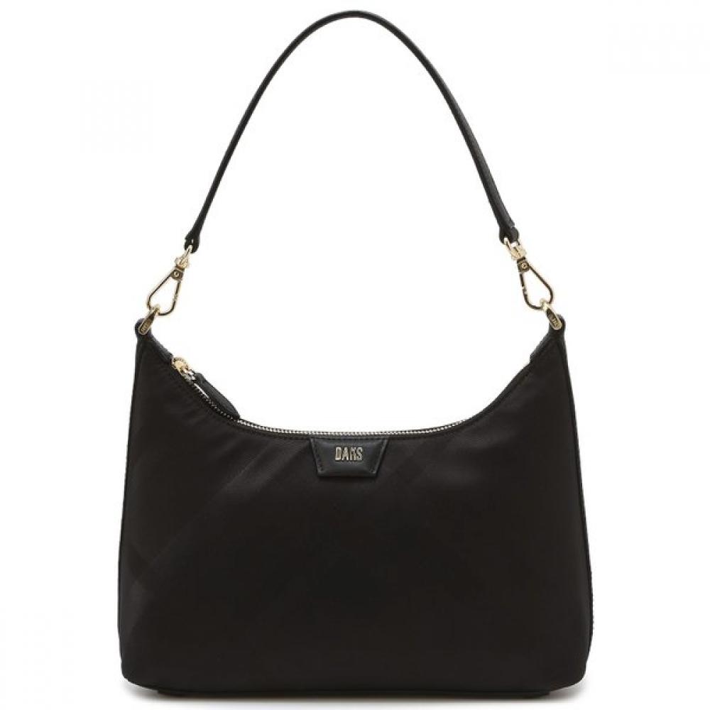 

Daks Black Check Fabric Shoulder Bag Dcba4f895bk Single option