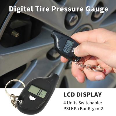 Digital Tire Gauge Tyre Tire Air Pump Pressure Tester LCD Display 5-150 PSI Auto Power-off PSI KPa