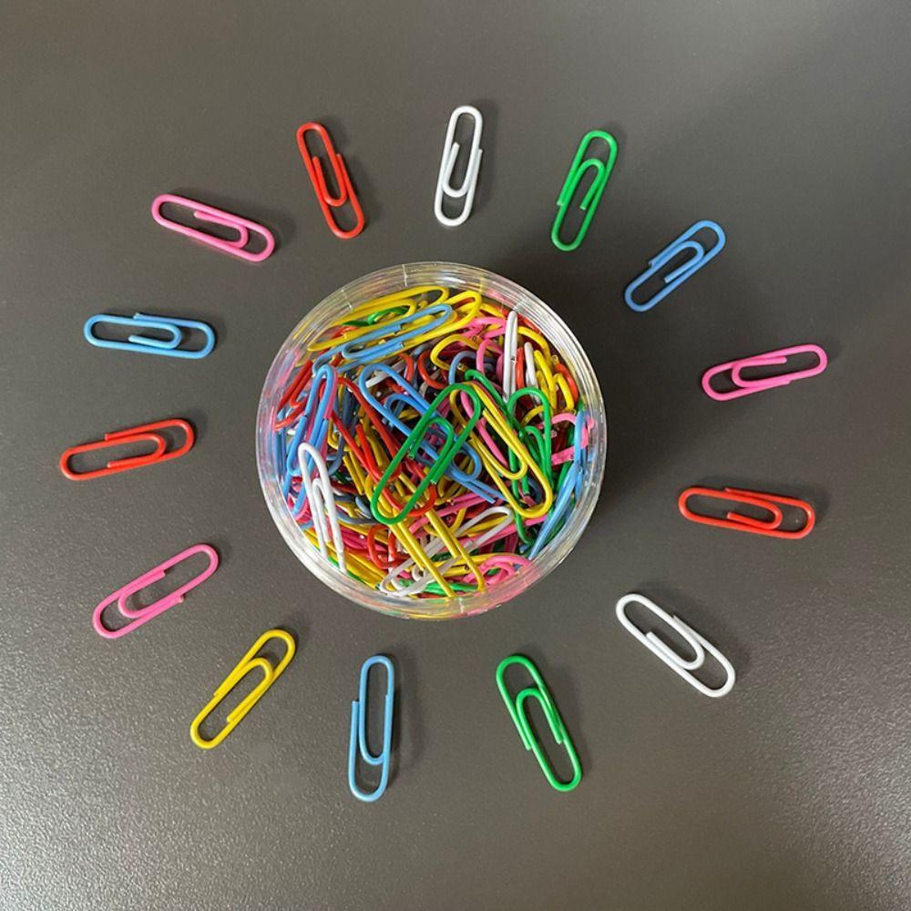120Pcs/Box Multicolor Paper Clip Metal U-shaped Buckle New Tickets Photo Binder Clips