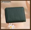 Women's RFID Mini Cowhide Wallet: Ultra-Thin Genuine Leather Anti-Magnetic Card Holder & Coin Purse