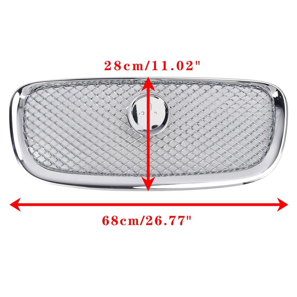 XF-R Style Front Bumper Grill Grille Fit Jaguar XF 2012-2015 Chrome