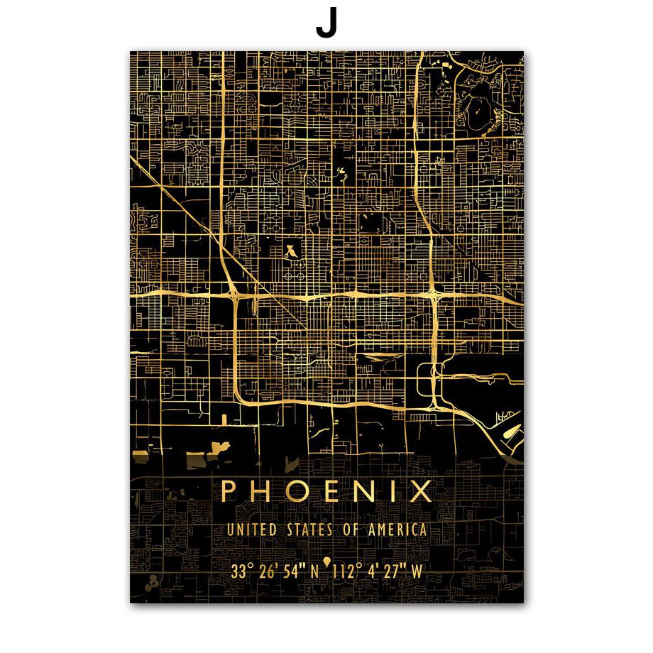 

Лас-Вегас, Чикаго, США, Америка, карта города, декор для гостиной, постеры и принты, настенная живопись на холсте, настенные панно для домашнего клуба A4 21X30cm No Framed