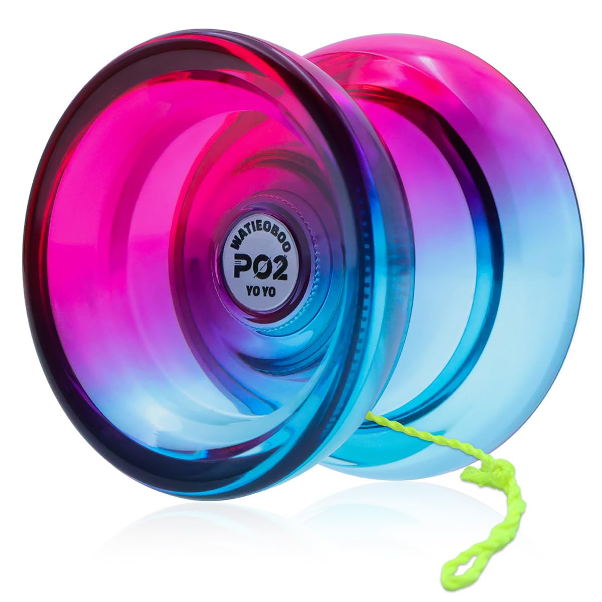 

WATIEOBOO Yo-Yo P02 2-Color Set, Responsive to Non-Responsive Switchable, Suitable for Beginners and Advanced Adults, Large-Diameter PC Yo-Yo Toy Set