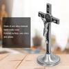 Catholic   Hand Made Zinc Alloy Metal Vertical Catholic Crucifix Wall   with Removable Base