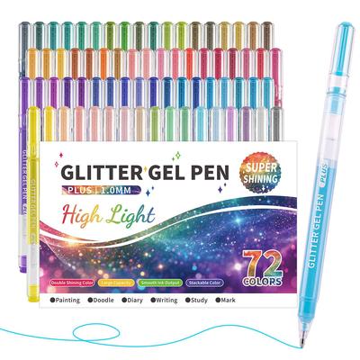 72-Farben Weihnachts-Glitzer-Journal-Stifte-Set - Hohe Kapazität, Super-Flash-Effekt für Atemberaubende Kunstwerke