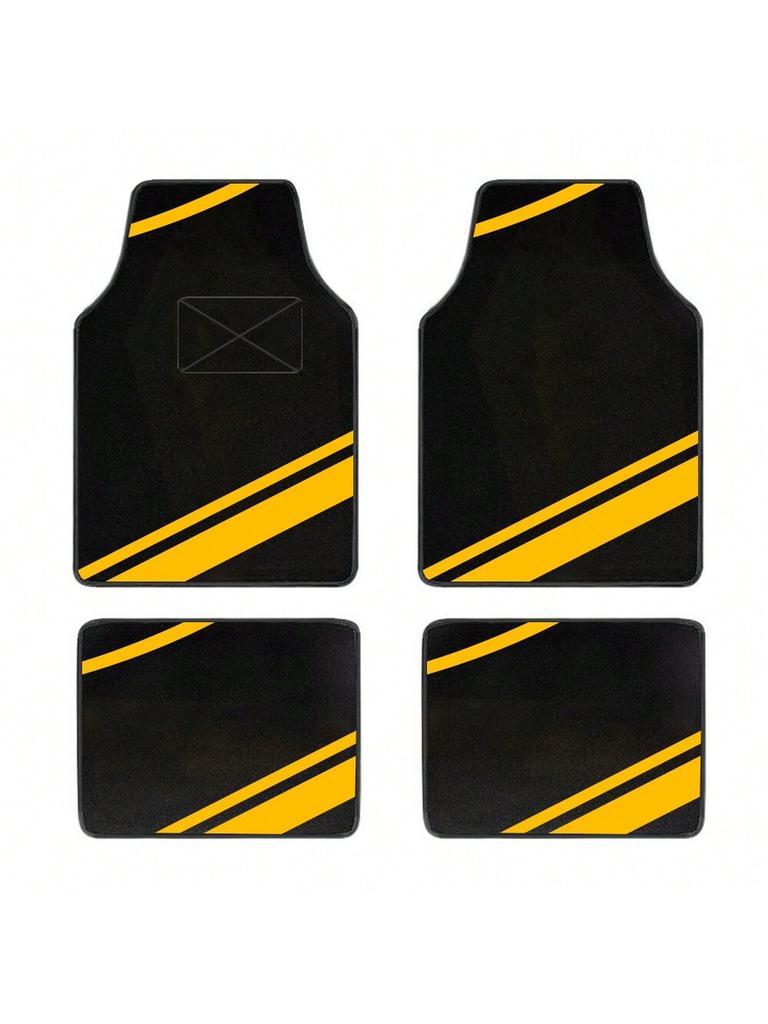 4 Stück Universelle Auto-Fußmatten Wasserdichte Teppiche Automobil-Innenraum Auto-Matten Komplettes Set Linkslenker