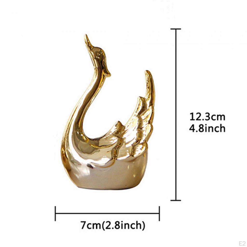 Elegant Swan Figurines: Ceramic Sculpture for Home Decor and Gifts