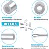 500Pcs/Box Fishing Crimp Sleeves White Round Aluminum Fishing Tube Fishing Line Tube Wire Crimp Tube Connector Accessories