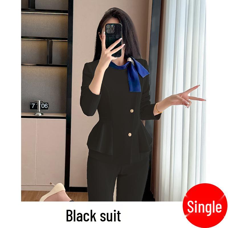 

Women s Professional Long Sleeve Suit Set - Spring/Autumn Formal Wear for Hotel, Catering, Front Desk, and Business. S