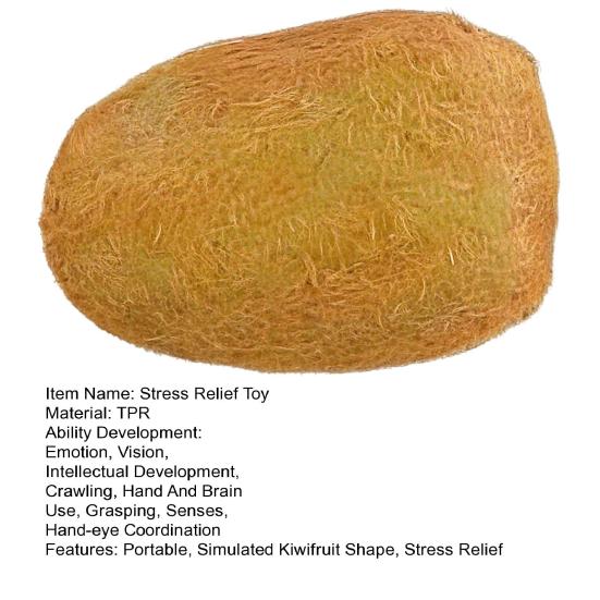 Simulated Kiwifruit Squeeze Toy Slow Rising Stress Relief Kiwifruit Sensory Toy Anti-Anxiety Fruit Shape Office Desk Relaxation Toy
