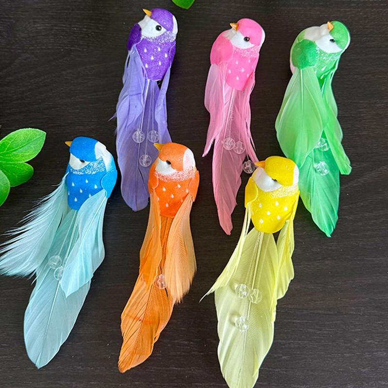 Simulation Birds Artificial Foam Rhinestone Feather Mini Birds Model DIY Craft Home Garden Wedding Party Ornament Decoration