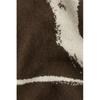 H M Loose Fit Jacquard Knit juMper Brown Pattern