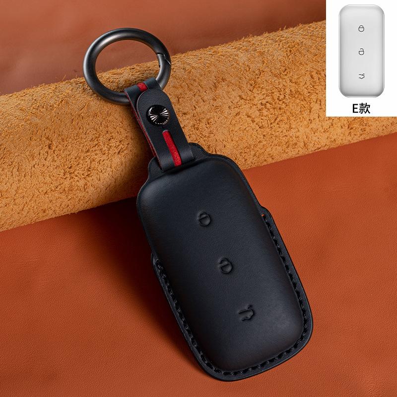 For Geely Emgrand Monjaro Xingyue L Boyue Binyue Binrui Vision X6X Leather Car Key Case Fob Cover Auto Key Protector Accessories