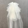Cathedral Bridal Headpiece White Bride Veils Comfortable and Multilayer Tulle Veils Headpiece for Wedding Ceremony Wear