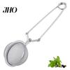 Boule à thé avec manche Infuseur en acier inoxydable Maille Passoire à pression Réutilisable Métal vert Pince à thé pour herbes en vrac Épices Accessoires d'infusion