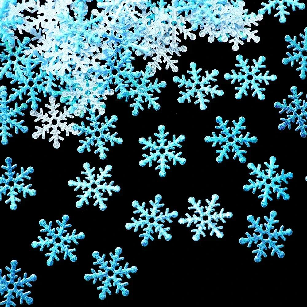 2CM Christmas Decorative Snowflake Wedding Party Throwing Confetti DIY Fake Snowflake Christmas Accessories Materials 300pcs
