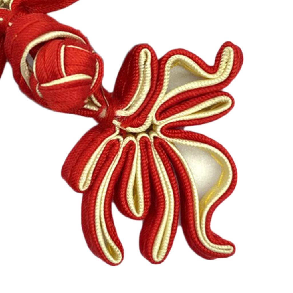 5 pairs of traditional Chinese knots with a frog button for Hanfu DIY handbag