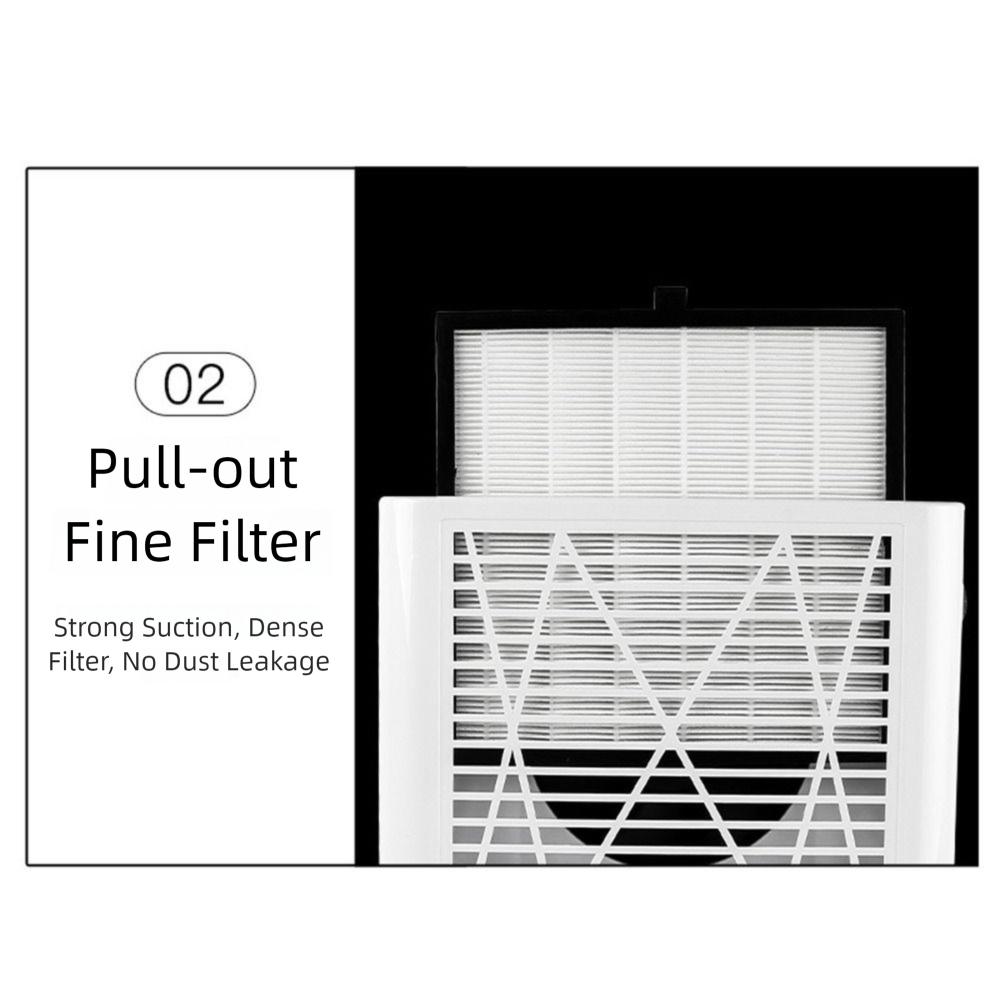 Removable Filter Screen Nail Dust Vacuum Cleaner Low Noise Nails Dust Extractor Fan  For Nail Art